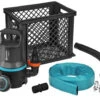 Gardena Vuilwaterpomp 9000 + Ontwateringskrat Set -Gardena 9041 20